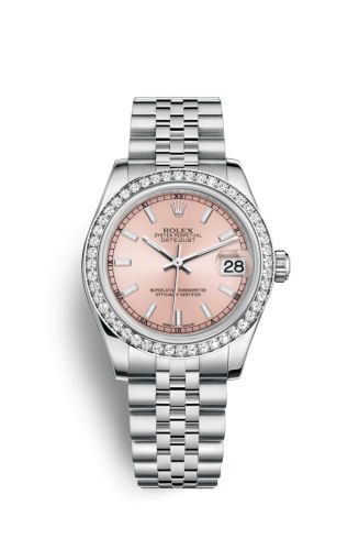 Rolex 178384-0032 : Datejust 31 Stainless Steel Diamond / Jubilee / Pink