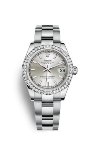 Rolex 178384-0043 : Datejust 31 Stainless Steel Diamond / Oyster / Silver