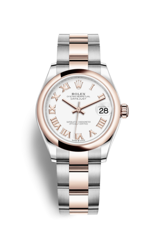 Rolex 278241-0001 : Datejust 31 Stainless Steel/ Rose Gold / Domed / White - Roman / Oyster