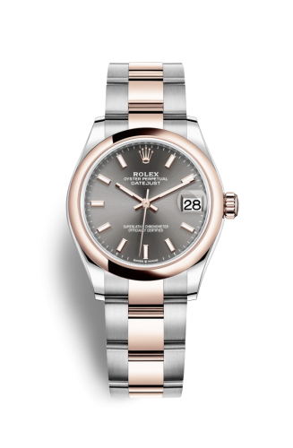 Rolex 278241-0017 : Datejust 31 Stainless Steel/ Rose Gold / Domed / Grey / Oyster