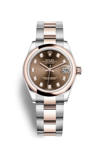 Rolex 278241-0027 : Datejust 31 Stainless Steel/ Rose Gold / Domed / Chocolate - Diamond / Oyster