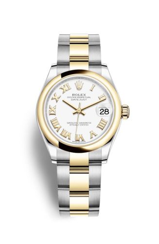 Rolex 278243-0001 : Datejust 31 Stainless Steel / Yellow Gold / Domed / White - Roman / Oyster