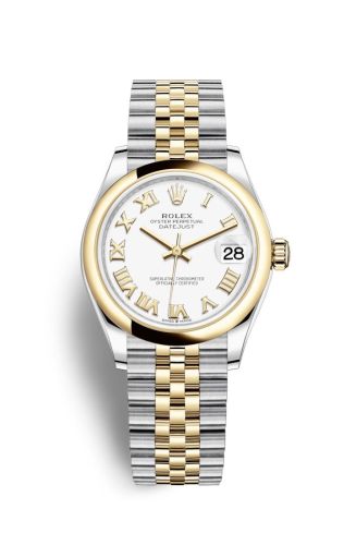 Rolex 278243-0002 : Datejust 31 Stainless Steel / Yellow Gold / Domed / White - Roman / Jubilee