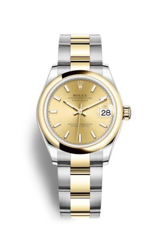 Rolex 278243-0013 : Datejust 31 Stainless Steel / Yellow Gold / Domed / Champagne / Oyster