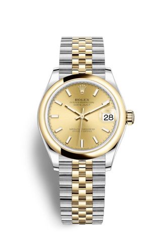 Rolex 278243-0014 : Datejust 31 Stainless Steel / Yellow Gold / Domed / Champagne / Jubilee