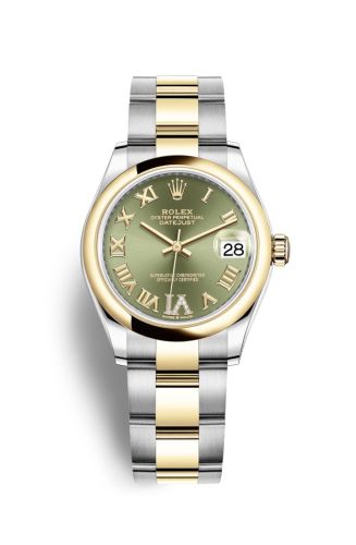 Rolex 278243-0015 : Datejust 31 Stainless Steel / Yellow Gold / Domed / Olive - Roman / Oyster