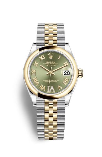Rolex 278243-0016 : Datejust 31 Stainless Steel/ Yellow Gold / Domed / Olive - Roman / Jubilee