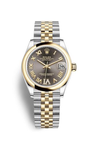 Rolex 278243-0018 : Datejust 31 Stainless Steel/ Yellow Gold / Domed / Grey - Roman / Jubilee
