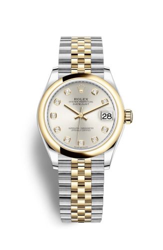 Rolex 278243-0020 : Datejust 31 Stainless Steel/ Yellow Gold / Domed / Silver - Diamond / Jubilee