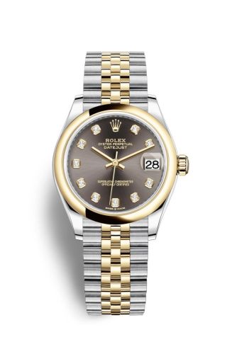 Rolex 278243-0022 : Datejust 31 Stainless Steel/ Yellow Gold / Domed / Grey - Diamond / Jubilee