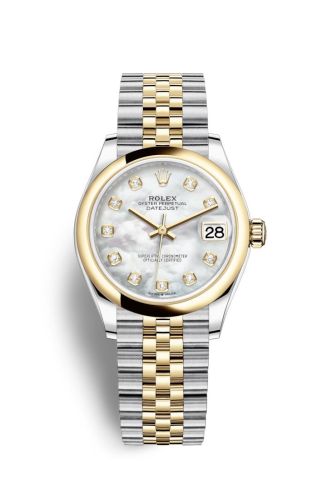 Rolex 278243-0028 : Datejust 31 Stainless Steel / Yellow Gold / Domed / MOP / Jubilee