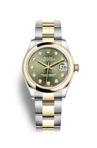 Rolex 278243-0029 : Datejust 31 Stainless Steel / Yellow Gold / Domed / Olive - Diamond / Oyster