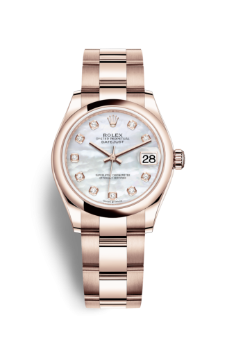 Rolex 278245-0013 : Datejust 31 Rose Gold / Domed / MOP / Oyster