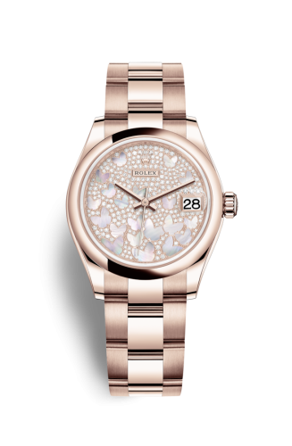Rolex 278245-0019 : Datejust 31 Rose Gold / Domed / Butterfly / Oyster