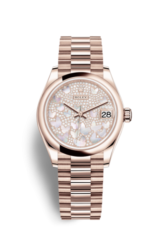 Rolex 278245-0020 : Datejust 31 Rose Gold / Domed / Butterfly / President
