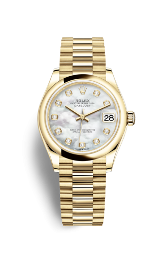 Rolex 278248-0016 : Datejust 31 Yellow Gold / Domed / MOP / President