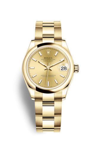 Rolex 278248-0039 : Datejust 31 Yellow Gold / Domed / Champagne / Oyster