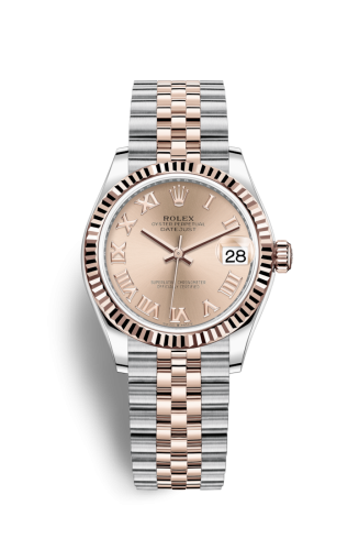 Rolex 278271-0006 : Datejust 31 Stainless Steel/ Rose Gold / Fluted / Rose - Roman / Jubilee
