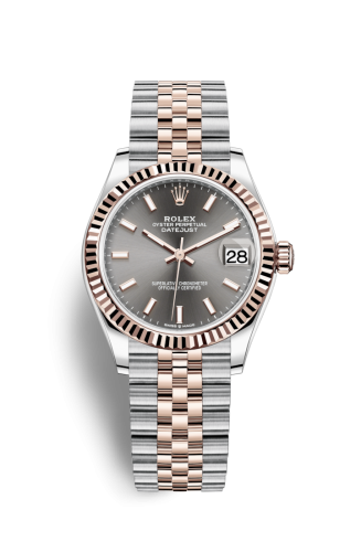 Rolex 278271-0018 : Datejust 31 Stainless Steel/ Rose Gold / Fluted / Grey / Jubilee
