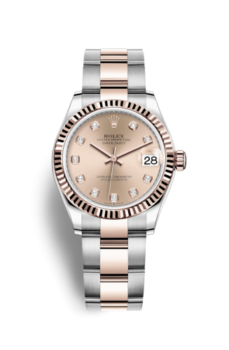 Rolex 278271-0023 : Datejust 31 Stainless Steel/ Rose Gold / Fluted / Rose - Diamond / Oyster