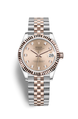 Rolex 278271-0024 : Datejust 31 Stainless Steel/ Rose Gold / Fluted / Rose - Diamond / Jubilee
