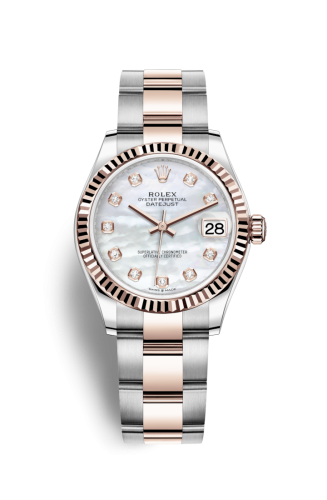 Rolex 278271-0025 : Datejust 31 Stainless Steel/ Rose Gold / Fluted / MOP / Oyster