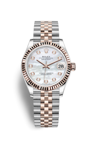 Rolex 278271-0026 : Datejust 31 Stainless Steel / Rose Gold / Fluted / MOP / Jubilee