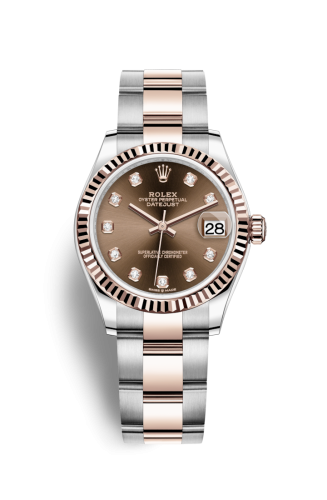 Rolex 278271-0027 : Datejust 31 Stainless Steel/ Rose Gold / Fluted / Chocolate - Diamond / Oyster