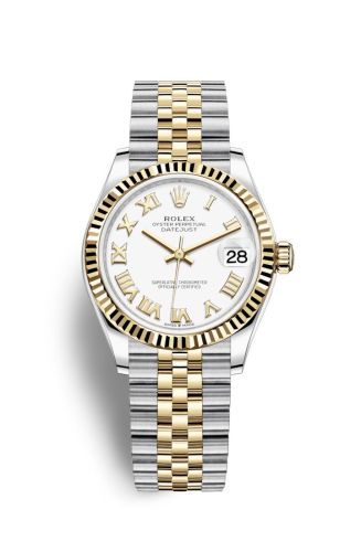Rolex 278273-0002 : Datejust 31 Stainless Steel / Yellow Gold / Fluted / White - Roman / Jubilee