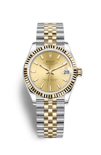 Rolex 278273-0014 : Datejust 31 Stainless Steel / Yellow Gold / Fluted / Champagne / Jubilee