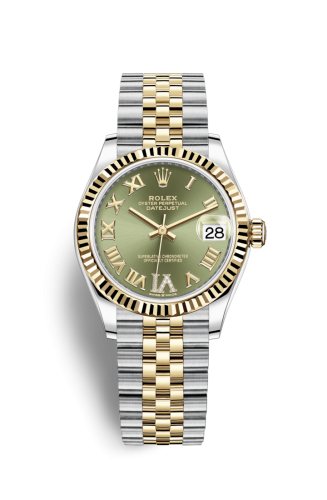 Rolex 278273-0016 : Datejust 31 Stainless Steel / Yellow Gold / Fluted / Olive - Roman / Jubilee
