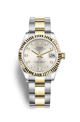 Rolex 278273-0019 : Datejust 31 Stainless Steel / Yellow Gold / Fluted / Silver - Diamond / Oyster