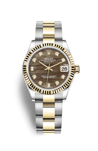 Rolex 278273-0023 : Datejust 31 Stainless Steel / Yellow Gold / Fluted / Black MOP / Oyster