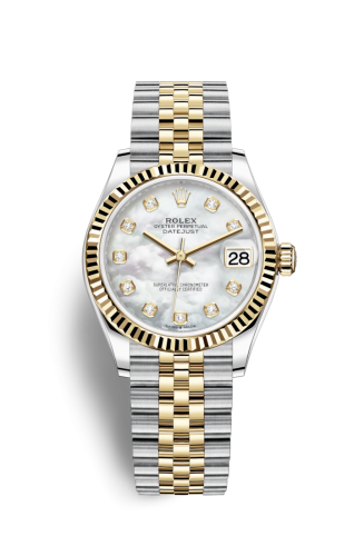 Rolex 278273-0028 : Datejust 31 Stainless Steel / Yellow Gold / Fluted / MOP / Jubilee
