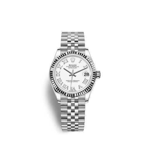 Rolex 278274-0010 : Datejust 31 Stainless Steel Fluted / Jubilee / White - Roman