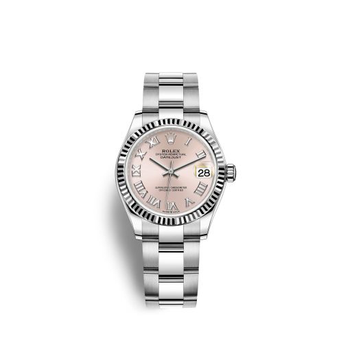 Rolex 278274-0019 : Datejust 31 Stainless Steel Fluted / Oyster / Pink - Roman