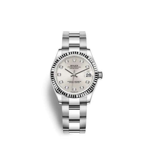 Rolex 278274-0029 : Datejust 31 Stainless Steel Fluted / Oyster / Silver - Diamond