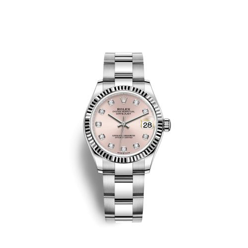 Rolex 278274-0031 : Datejust 31 Stainless Steel Fluted / Oyster / Pink - Diamond
