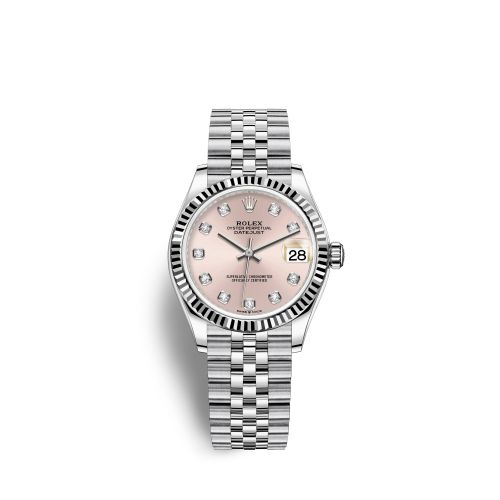 Rolex 278274-0032 : Datejust 31 Stainless Steel Fluted / Jubilee / Pink - Diamond