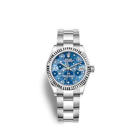 Rolex 278274-0035 : Datejust 31 Stainless Steel Fluted / Oyster / Blue - Floral