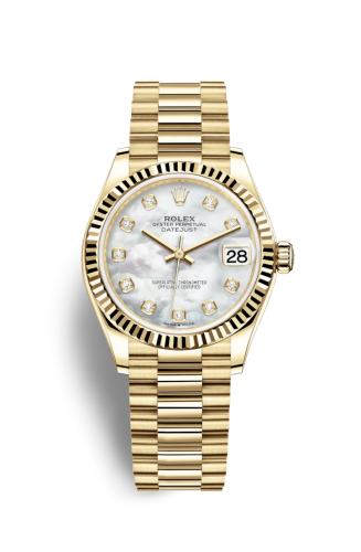 Rolex 278278-0010 : Datejust 31 Yellow Gold / Fluted / MOP / President
