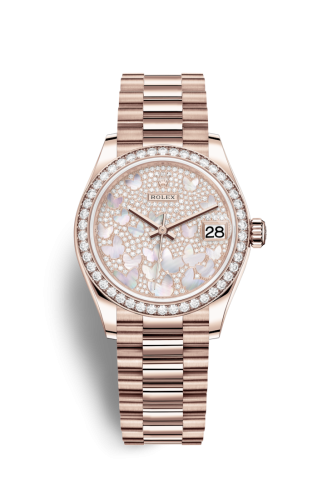 Rolex 278285rbr-0010 : Datejust 31 Rose Gold / Diamond / Butterfly / President