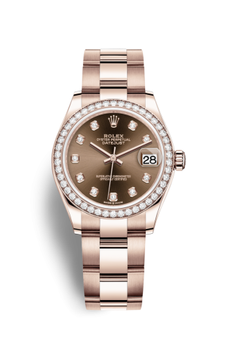 Rolex 278285rbr-0012 : Datejust 31 Rose Gold / Diamond / Chocolate - Diamond / Oyster