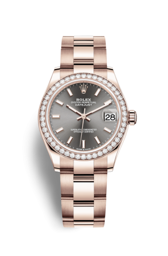 Rolex 278285rbr-0020 : Datejust 31 Rose Gold / Diamond / Grey / Oyster