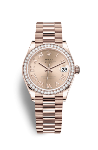 Rolex 278285rbr-0029 : Datejust 31 Rose Gold / Diamond / Rose - Roman / President