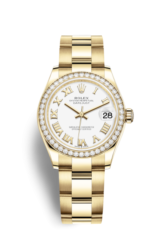 Rolex 278288rbr-0008 : Datejust 31 Yellow Gold / Diamond / White - Roman / Oyster