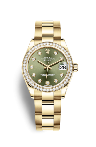 Rolex 278288rbr-0014 : Datejust 31 Yellow Gold / Diamond / Olive - Diamond / Oyster