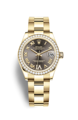 Rolex 278288rbr-0025 : Datejust 31 Yellow Gold / Diamond / Grey - Roman / Oyster