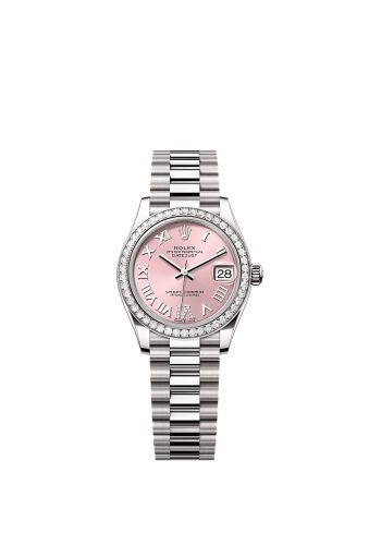 Rolex 278289RBR-0018 : Datejust 31 White Gold Diamond / Pink - Roman