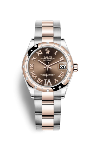 Rolex 278341rbr-0003 : Datejust 31 Stainless Steel/ Rose Gold / Domed - Diamond / Chocolate - Roman / Oyster